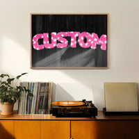 Pink Fur White Spots Personalised Name Print