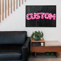 Pink Fur White Spots Personalised Name Print