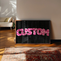 Pink Fur White Spots Personalised Name Print