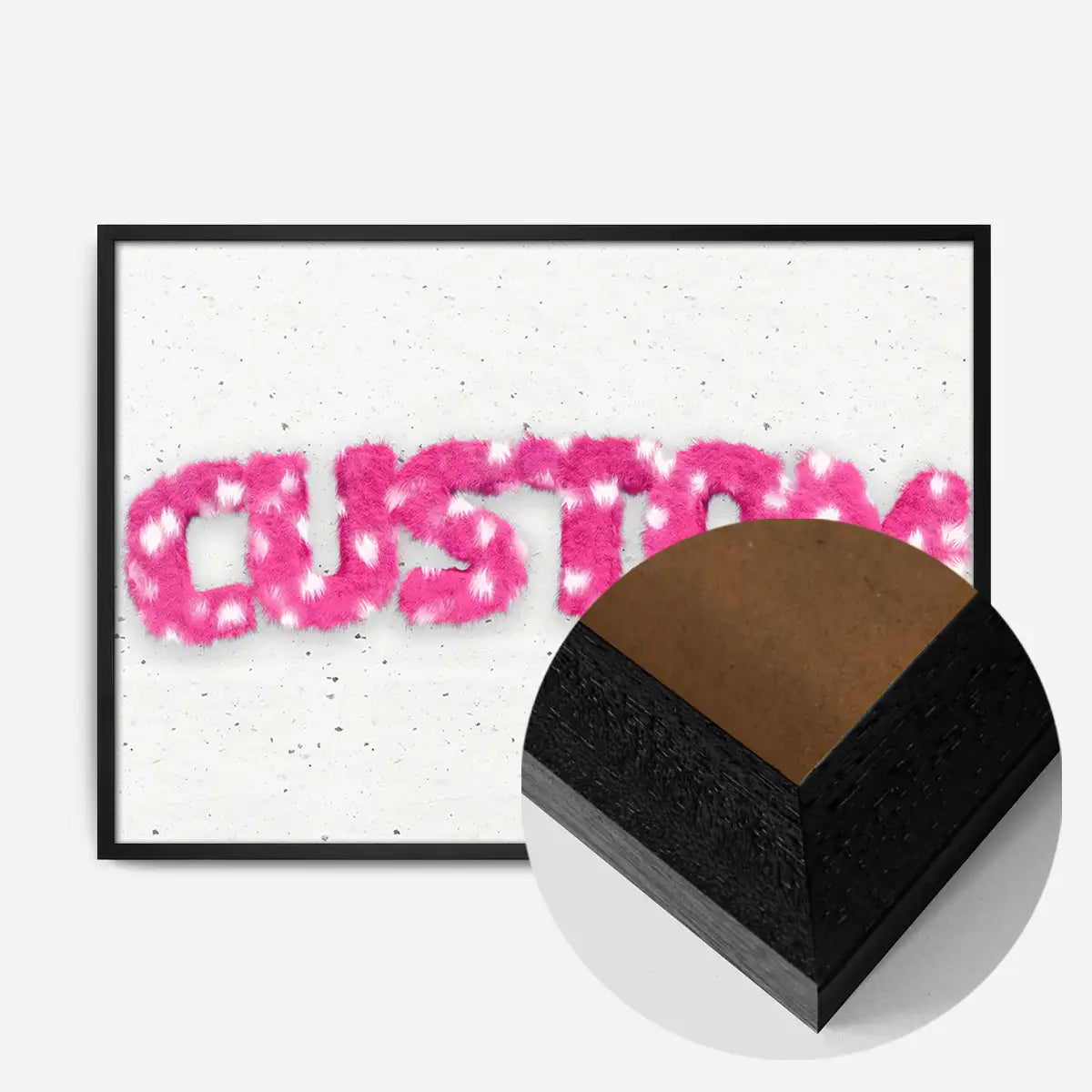 Pink Fur White Spots Personalised Name Print