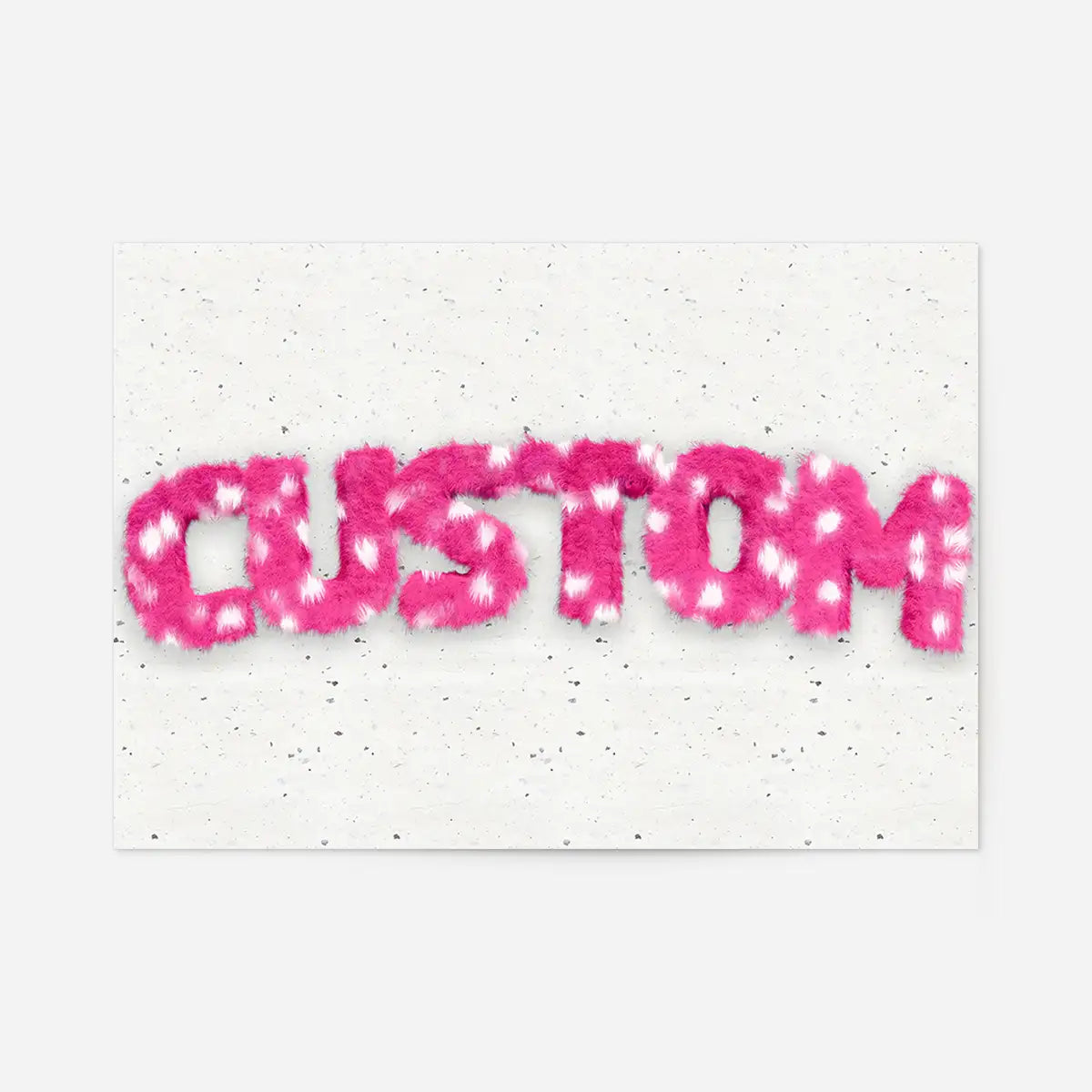 Pink Fur White Spots Personalised Name Print