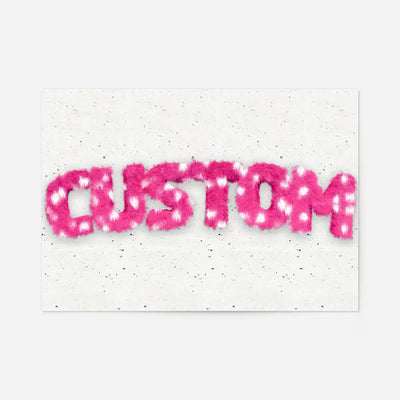 Pink Fur White Spots Personalised Name Print