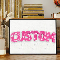 Pink Fur White Spots Personalised Name Print