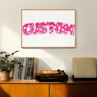 Pink Fur White Spots Personalised Name Print