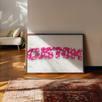 Pink Fur White Spots Personalised Name Print