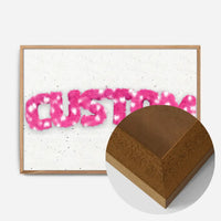 Pink Fur White Spots Personalised Name Print