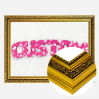 Pink Fur White Spots Personalised Name Print