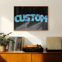 Sully Monster Fur Black Wood Personalised Name Print