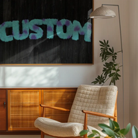Sully Monster Fur Black Wood Personalised Name Print