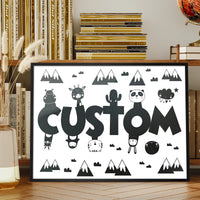 Critters Personalised Name Print