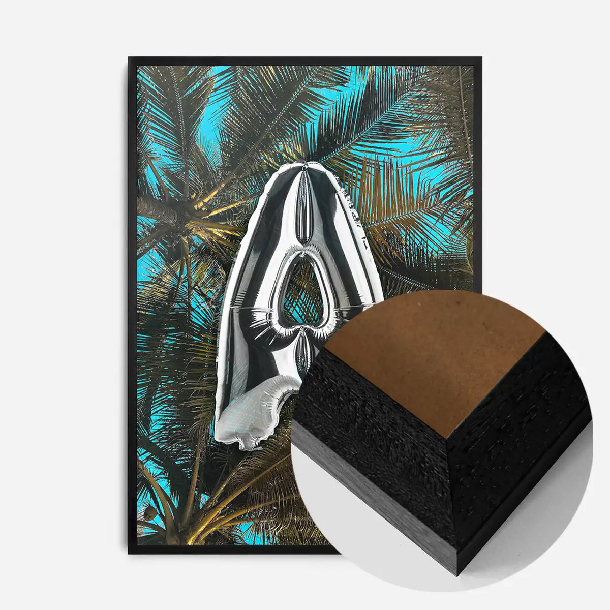 Single Foil Balloon Tropical Letter Personalised Initial Print