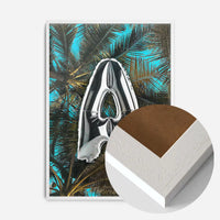 Single Foil Balloon Tropical Letter Personalised Initial Print