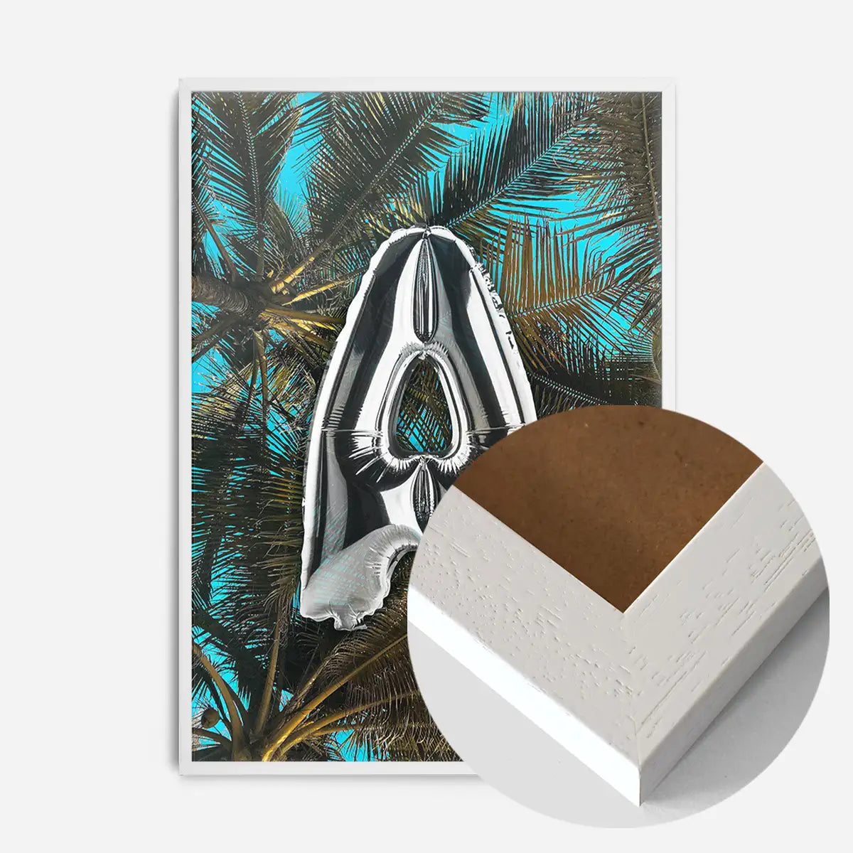 Single Foil Balloon Tropical Letter Personalised Initial Print