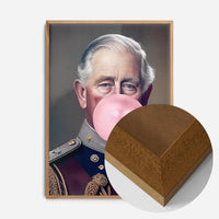 King Charles III Blowing Bubblegum Print