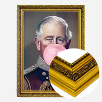 King Charles III Blowing Bubblegum Print