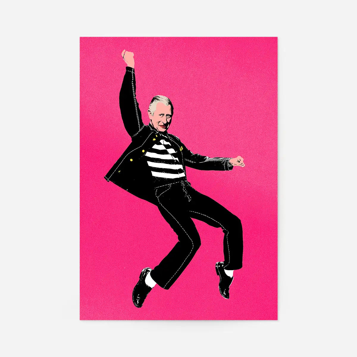King Elvis Charles III Warhol Style Print