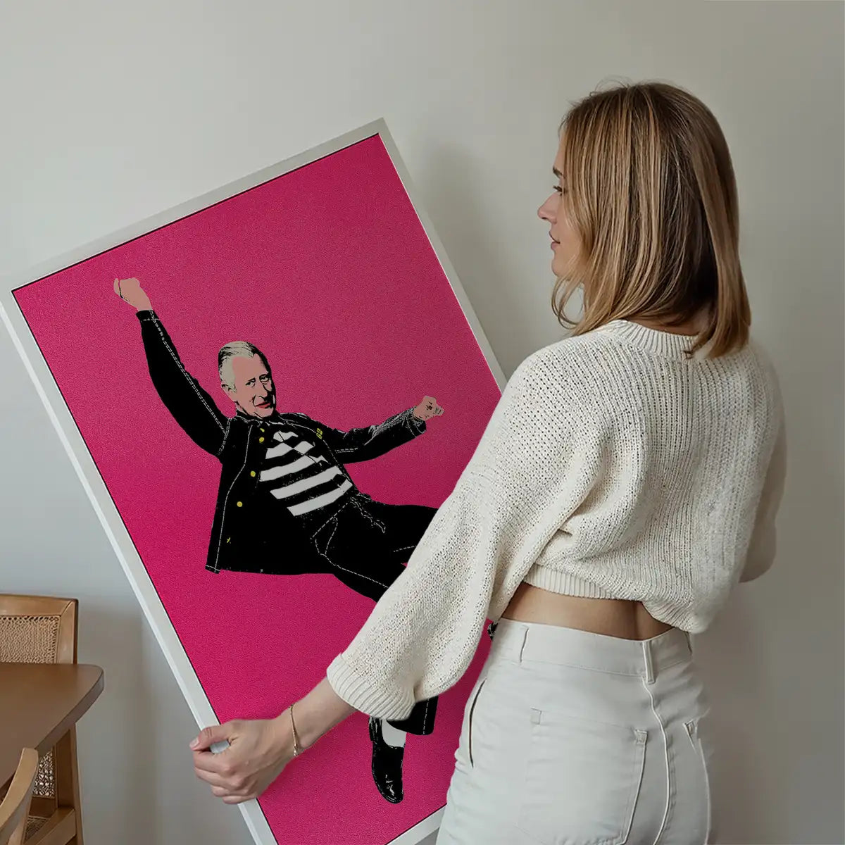 King Elvis Charles III Warhol Style Print