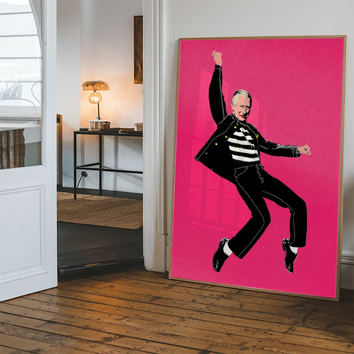 King Elvis Charles III Warhol Style Print