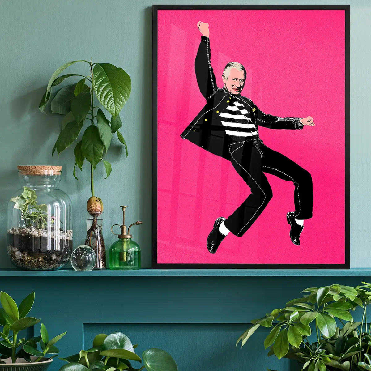 King Elvis Charles III Warhol Style Print