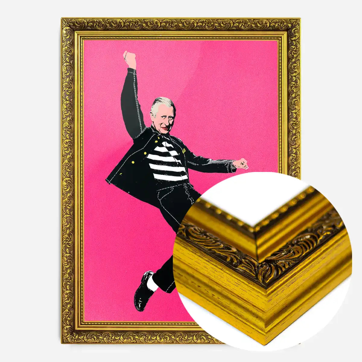 King Elvis Charles III Warhol Style Print