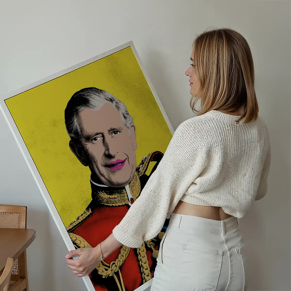 King Charles III Warhol Style Portrait