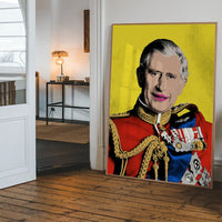 King Charles III Warhol Style Portrait