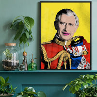 King Charles III Warhol Style Portrait
