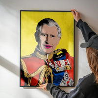 King Charles III Warhol Style Portrait