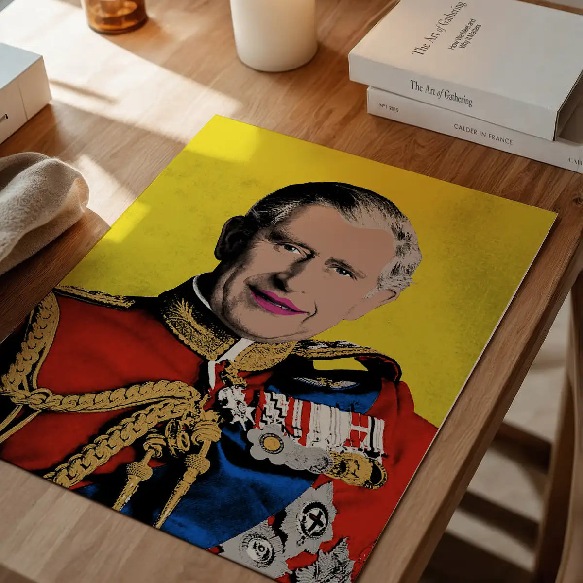 King Charles III Warhol Style Portrait