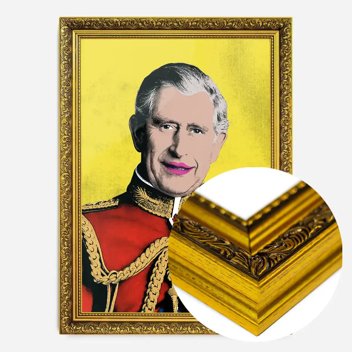 King Charles III Warhol Style Portrait