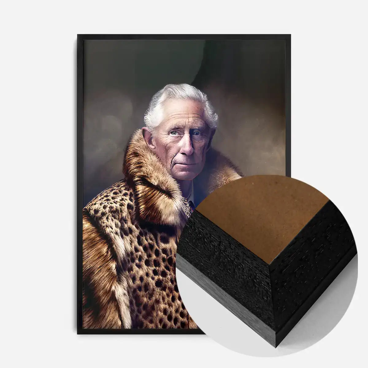 King Charles III Leopard Fur Coat Print