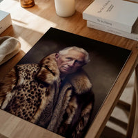King Charles III Leopard Fur Coat Print