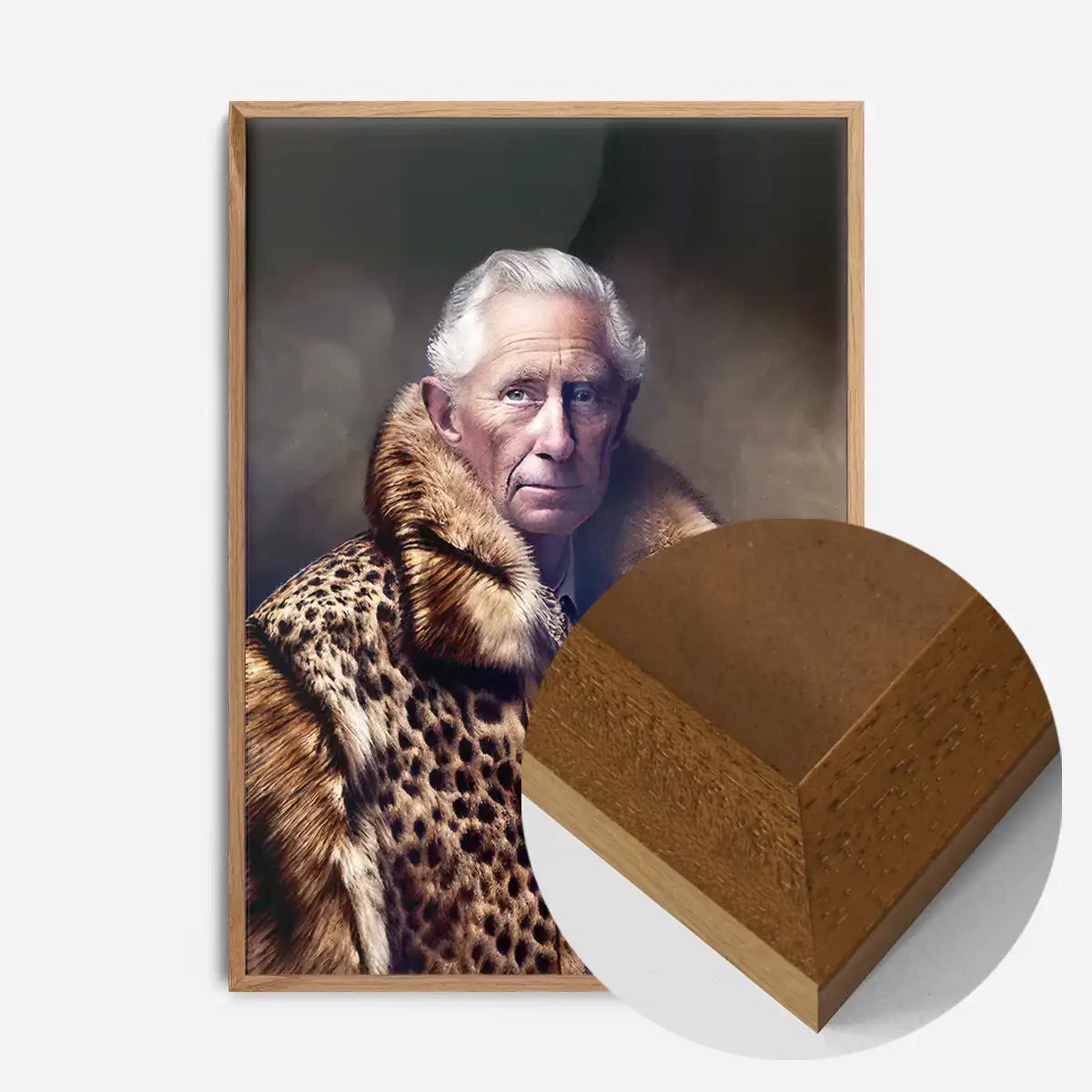 King Charles III Leopard Fur Coat Print