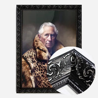 King Charles III Leopard Fur Coat Print