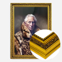 King Charles III Leopard Fur Coat Print
