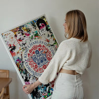 King Charles III Emblem Graffiti Print