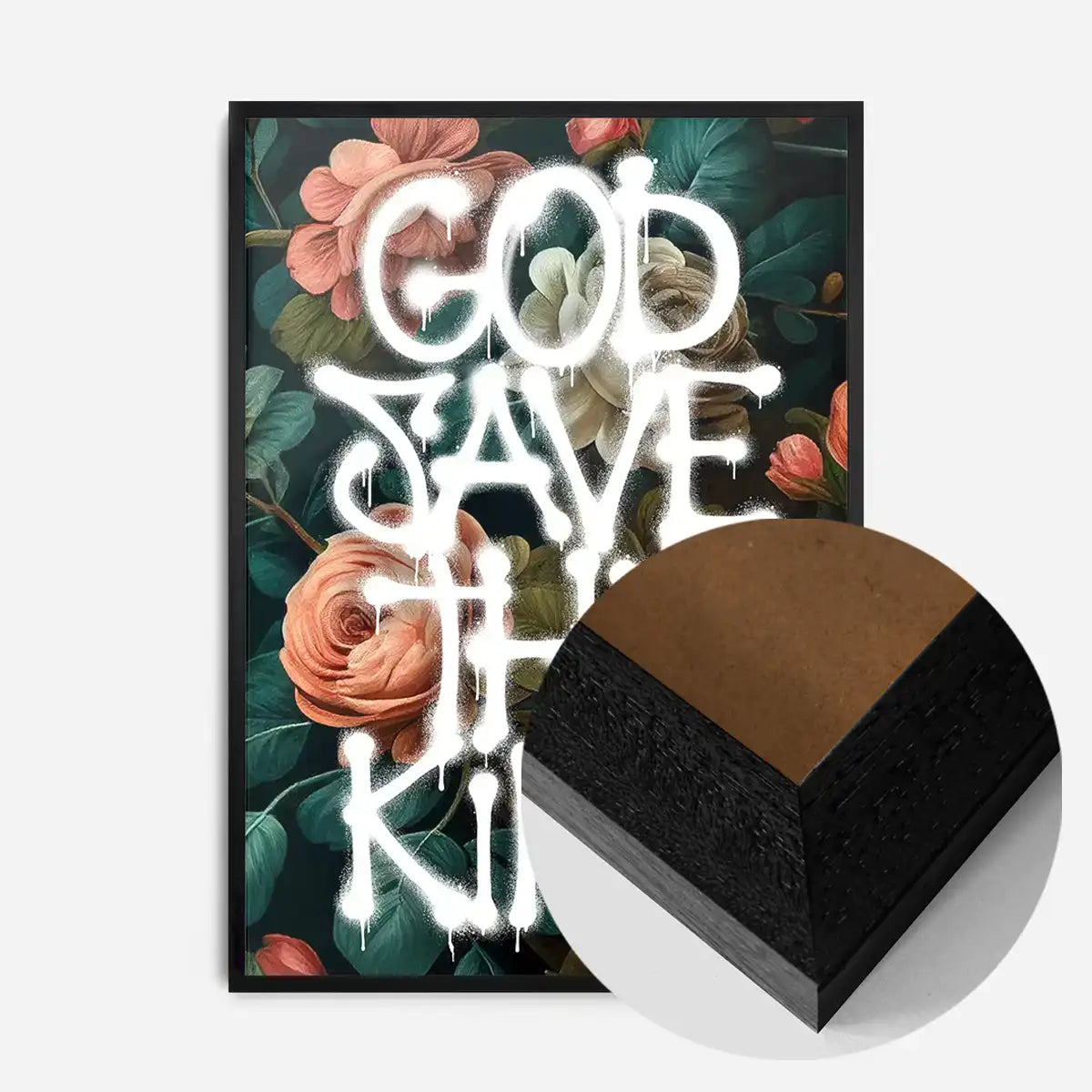 God Save The King Spray Paint Print