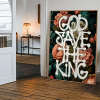 God Save The King Spray Paint Print