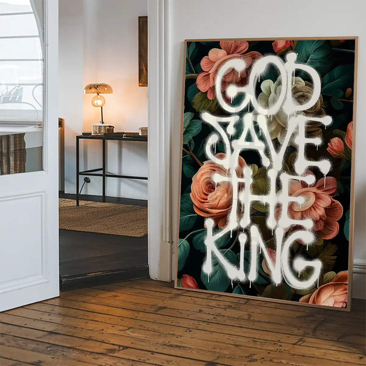 God Save The King Spray Paint Print