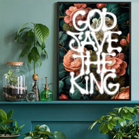 God Save The King Spray Paint Print