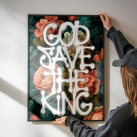 God Save The King Spray Paint Print