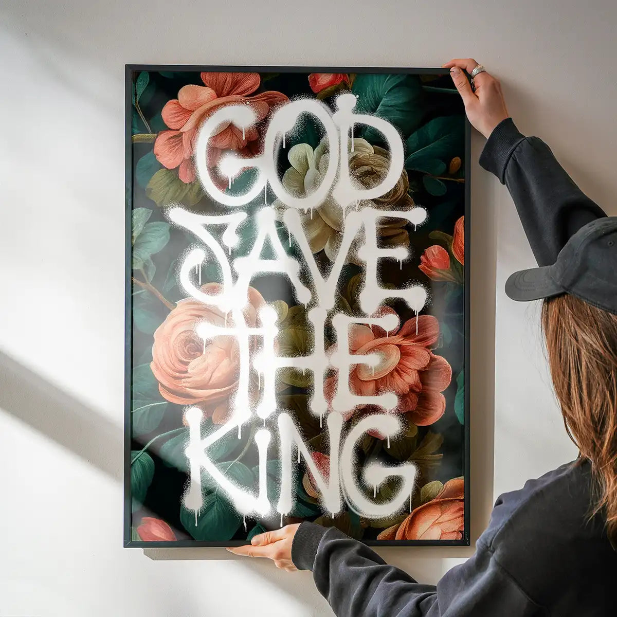 God Save The King Spray Paint Print