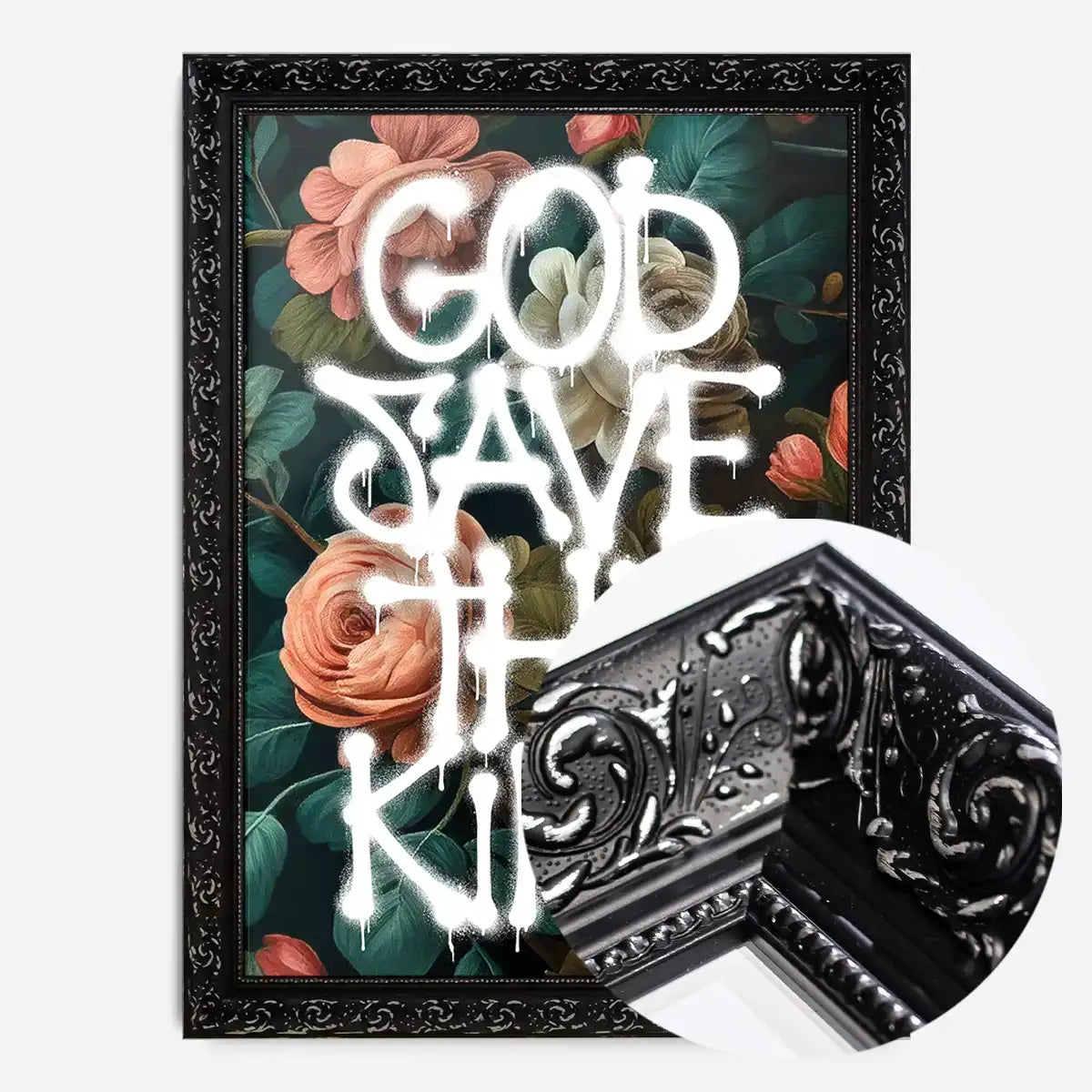 God Save The King Spray Paint Print