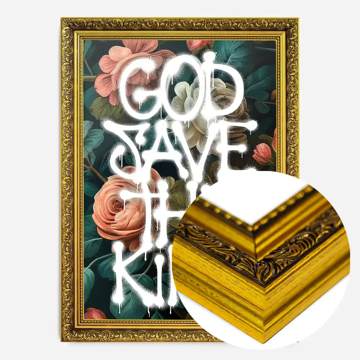 God Save The King Spray Paint Print