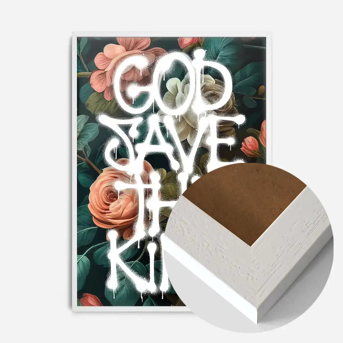God Save The King Spray Paint Print