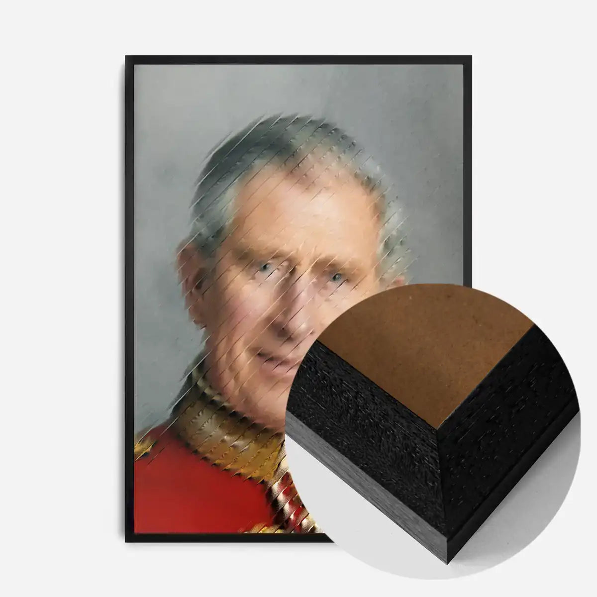 King Charles III Refracted Glass Print