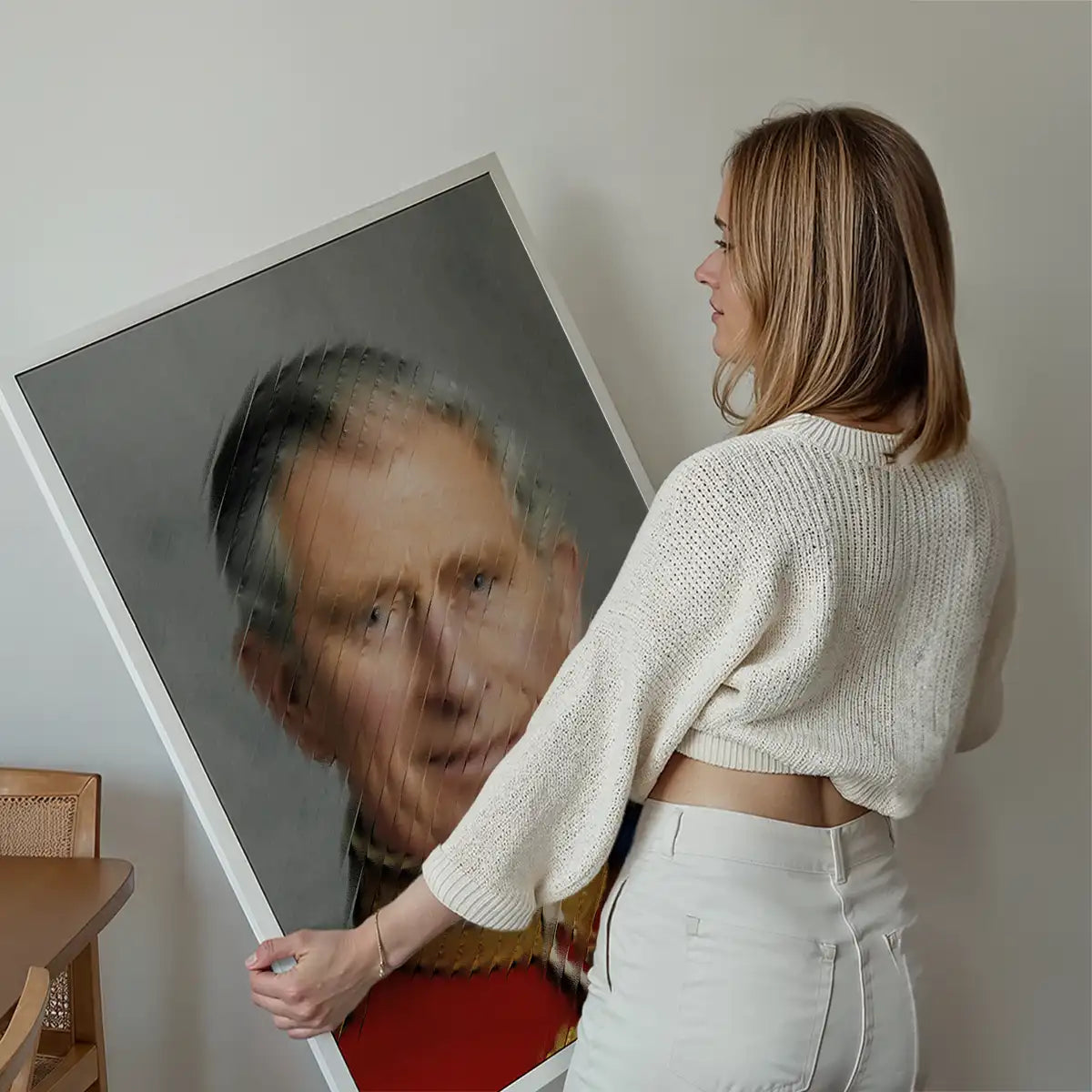 King Charles III Refracted Glass Print