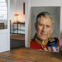 King Charles III Refracted Glass Print