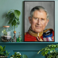 King Charles III Refracted Glass Print