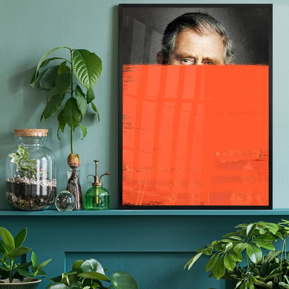 King Charles III Dipped Paint Print